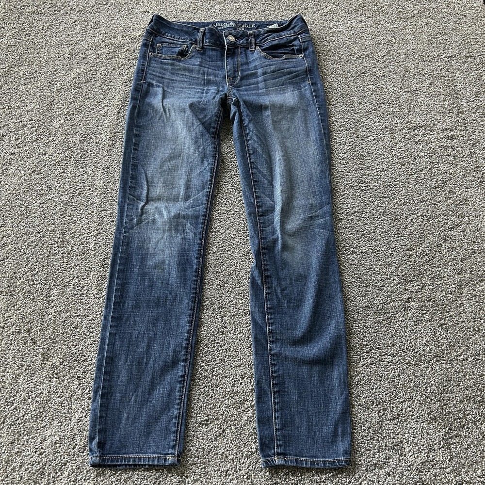 American Eagle Outfitters Skinny Super Stretch Jeans Womens 6 Med Wash Denim